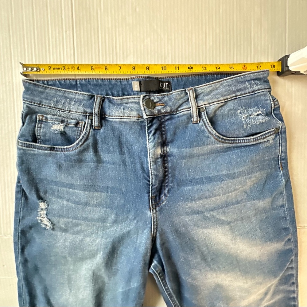 Kut From The Kloth Elizabeth Straight Crop Jeans Womens 14 Blue High Rise Fab Ab - Picture 6 of 9